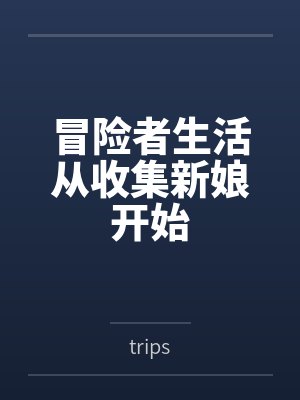 冒险者生活从收集新娘开始 冒险者生活从收集新娘开始